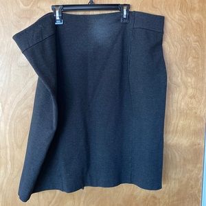 Lands end womens plus size grey skirt work career job dress